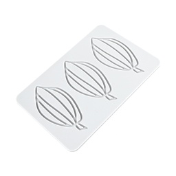 [ARTG-9259] Silicone Mold Ribbed Medium Leaf 3 cavity 1 pc Artigee